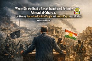 Ahmad al-Sharaa addressing Syrian officials, highlighting Kurdish policy mistakes